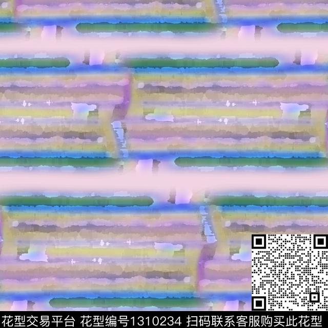 几何抽象条纹图案数码印花华亿平台下载（图片编号: 1310234） - 瓦栏（Walan）