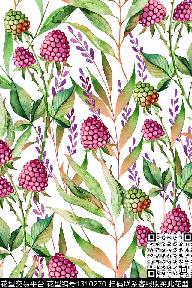 女装花卉黑底华亿平台数码印花华亿平台下载（图片编号: 1310270） - 瓦栏（Walan）