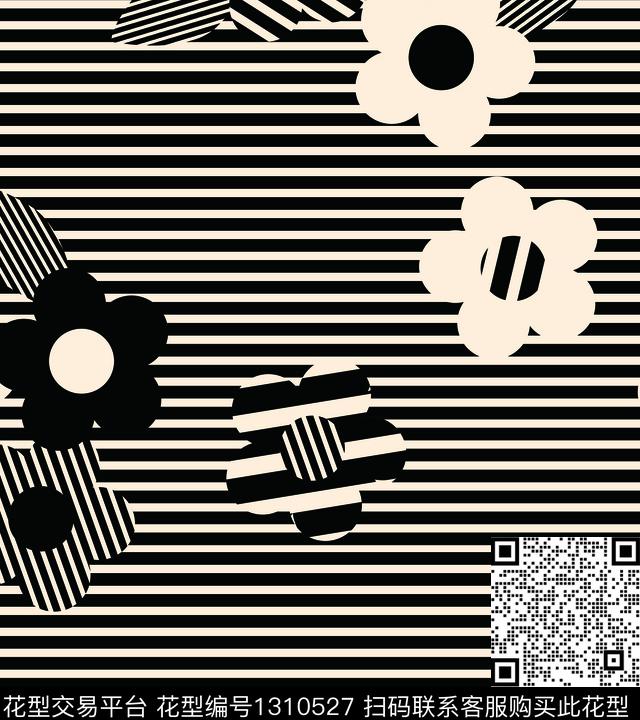 抽象花卉大牌风休闲传统印花华亿平台下载（图片编号: 1310527） - 瓦栏（Walan）