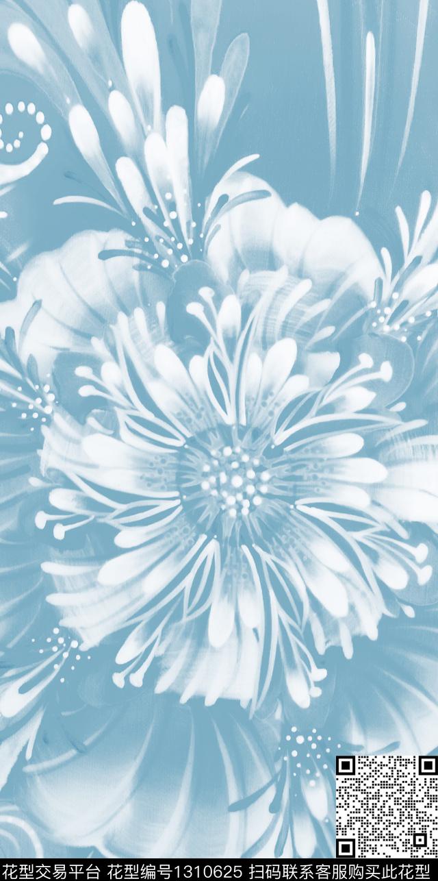 梅花花鸟国画数码印花华亿平台下载（图片编号: 1310625） - 瓦栏（Walan）