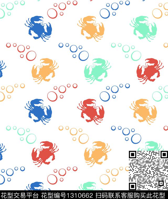 螃蟹家纺矢量传统印花华亿平台下载（图片编号: 1310662） - 瓦栏（Walan）