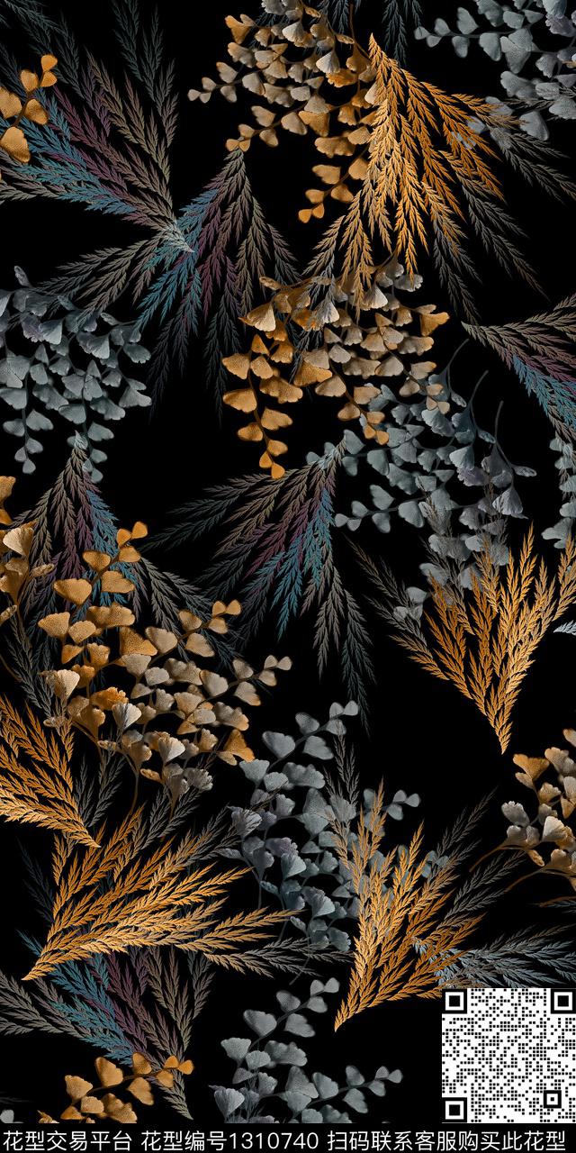 雕印华亿平台抽象单色数码印花华亿平台下载（图片编号: 1310740） - 瓦栏（Walan）