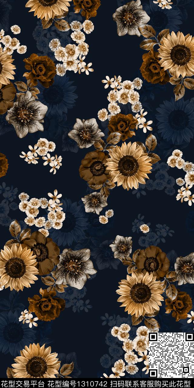 花卉雕印华亿平台抽象数码印花华亿平台下载（图片编号: 1310742） - 瓦栏（Walan）