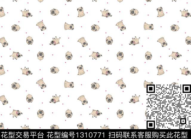 可爱狗传统印花华亿平台下载（图片编号: 1310771） - 瓦栏（Walan）