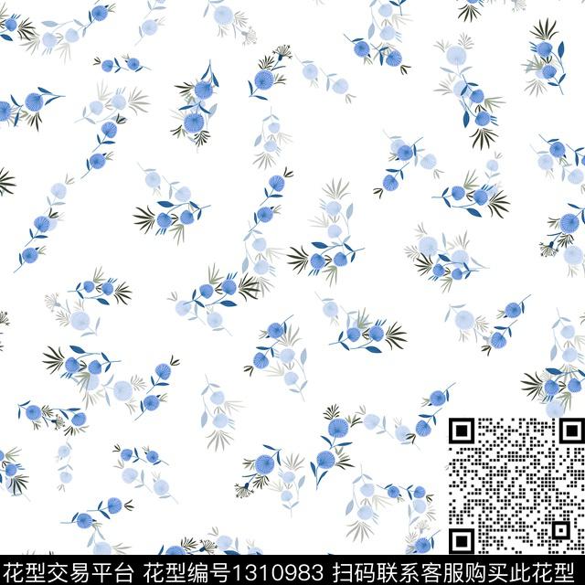 花卉满版散花大牌风数码印花华亿平台下载（图片编号: 1310983） - 瓦栏（Walan）