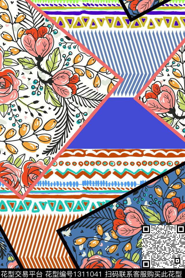 数码华亿平台女装大牌风数码印花华亿平台下载（图片编号: 1311041） - 瓦栏（Walan）