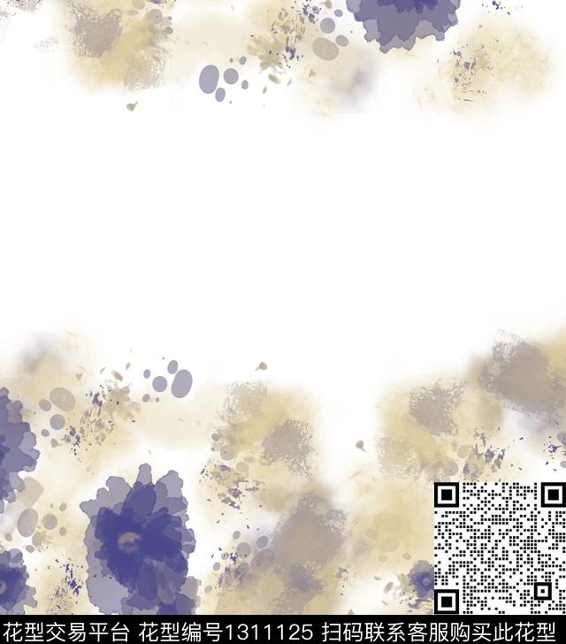 绘画花卉抽象数码印花华亿平台下载（图片编号: 1311125） - 瓦栏（Walan）