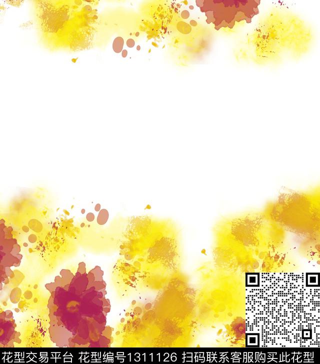 绘画花卉抽象数码印花华亿平台下载（图片编号: 1311126） - 瓦栏（Walan）