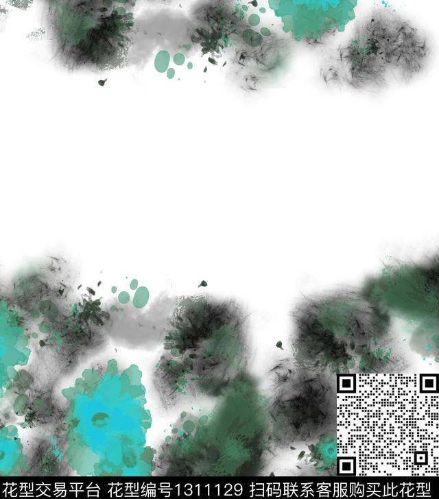 绘画花卉抽象数码印花华亿平台下载（图片编号: 1311129） - 瓦栏（Walan）