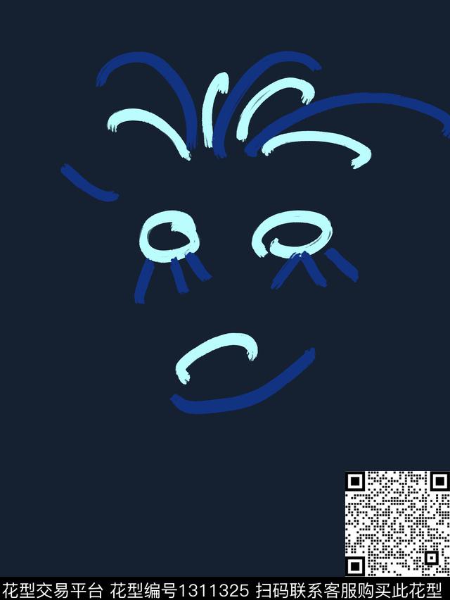 卡通人物定位花男装定位花传统印花华亿平台下载（图片编号: 1311325） - 瓦栏（Walan）