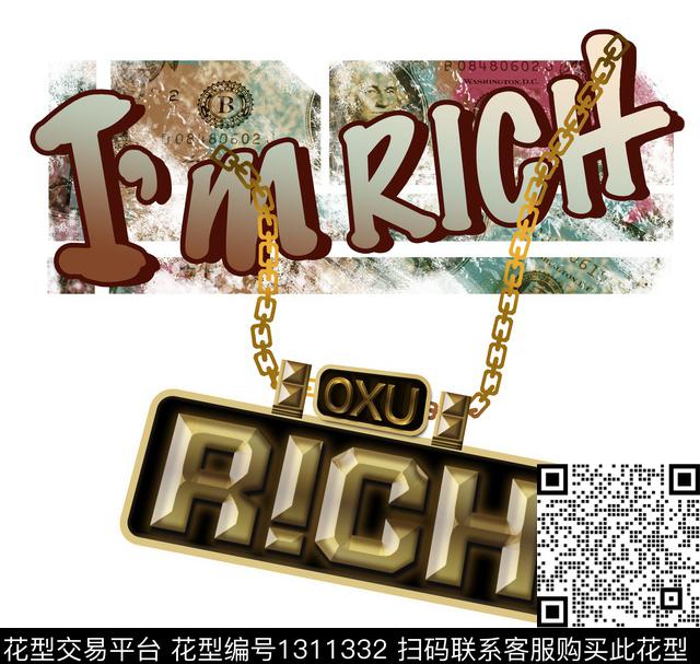 字母链条男装数码印花华亿平台下载（图片编号: 1311332） - 瓦栏（Walan）