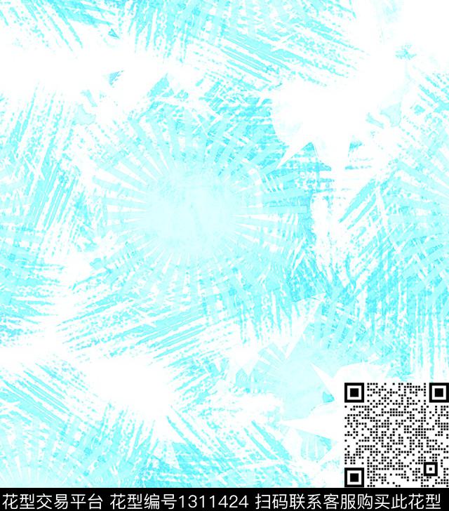 线条绘画抽象数码印花华亿平台下载（图片编号: 1311424） - 瓦栏（Walan）