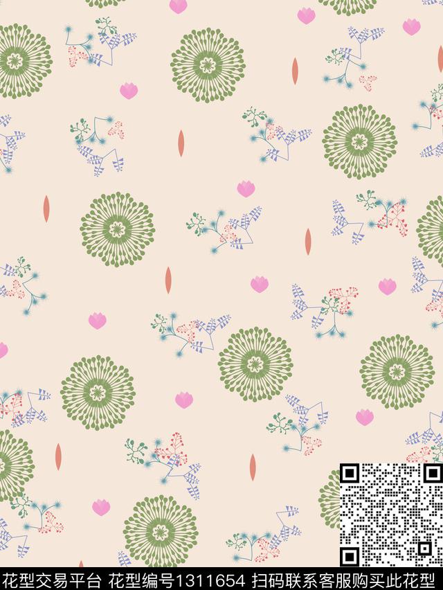 插画花卉艺术传统印花华亿平台下载（图片编号: 1311654） - 瓦栏（Walan）