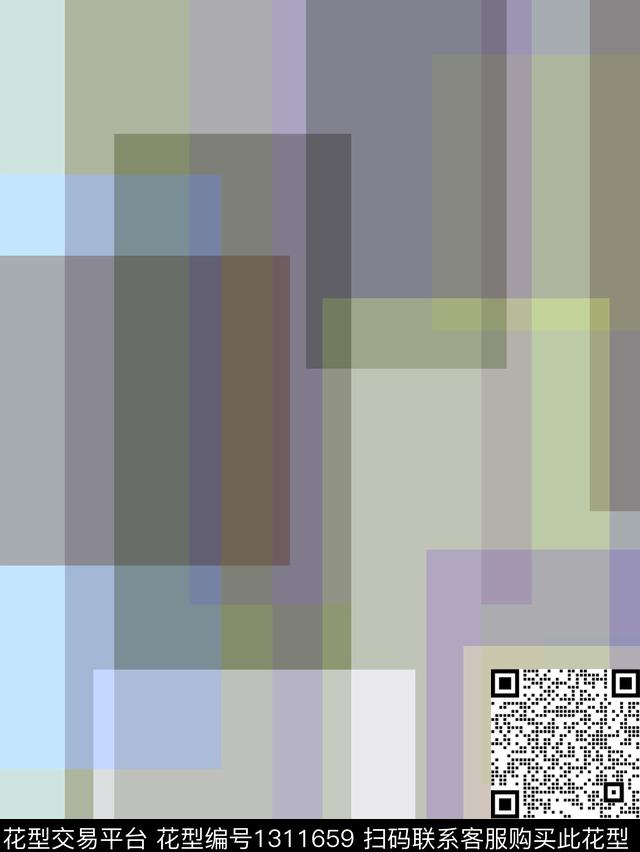 插画几何大牌风数码印花华亿平台下载（图片编号: 1311659） - 瓦栏（Walan）