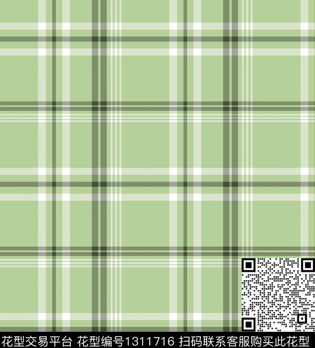 格子大牌风满版散花传统印花华亿平台下载（图片编号: 1311716） - 瓦栏（Walan）