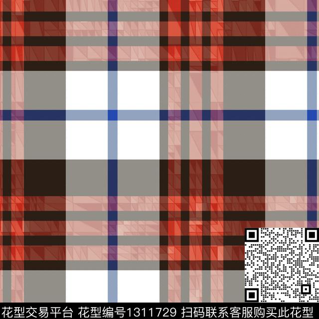 格子底纹满版散花数码印花华亿平台下载（图片编号: 1311729） - 瓦栏（Walan）
