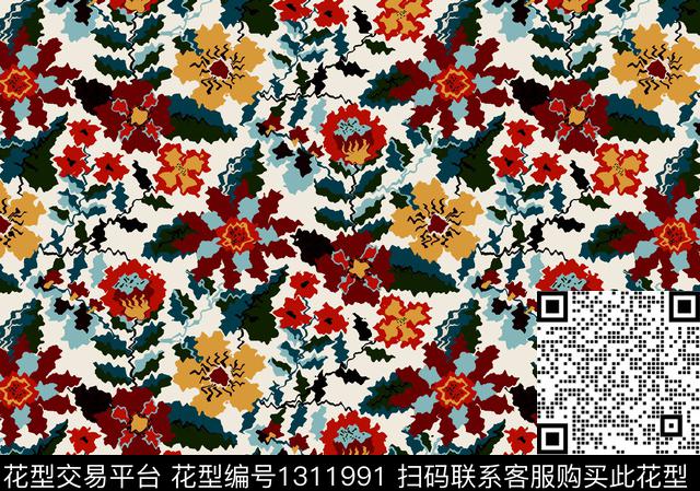 女装春夏华亿平台大牌风传统印花华亿平台下载（图片编号: 1311991） - 瓦栏（Walan）