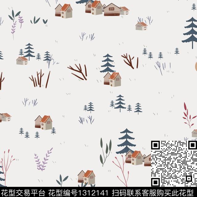 床品卡通小碎花传统印花华亿平台下载（图片编号: 1312141） - 瓦栏（Walan）