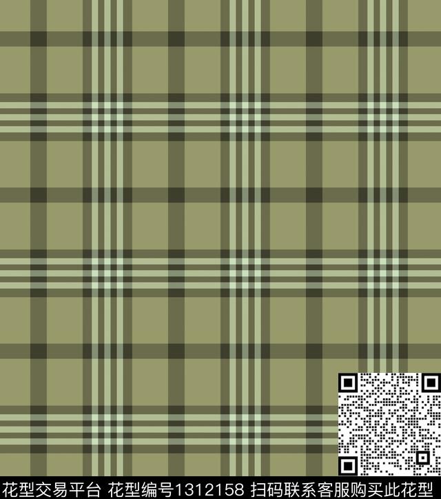 格子大牌风满版散花传统印花华亿平台下载（图片编号: 1312158） - 瓦栏（Walan）