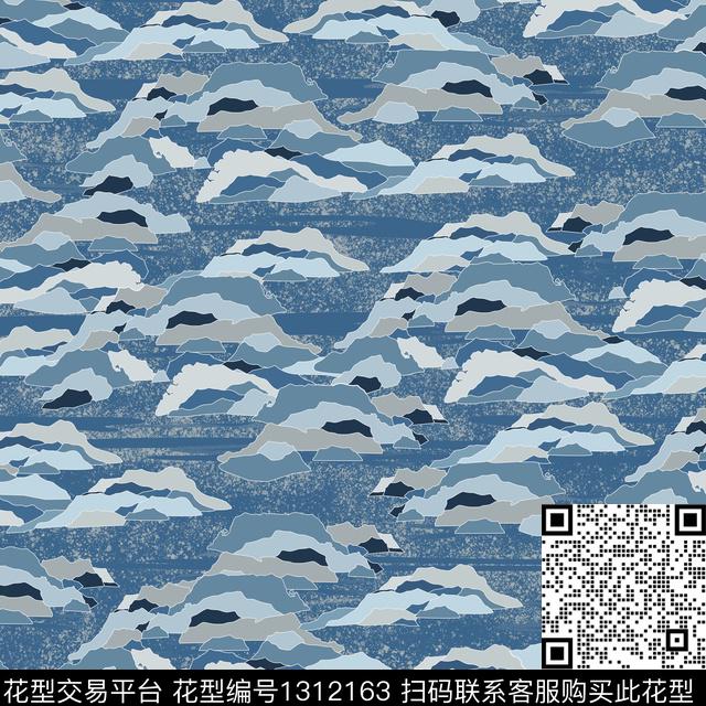 山几何抽象数码印花华亿平台下载（图片编号: 1312163） - 瓦栏（Walan）