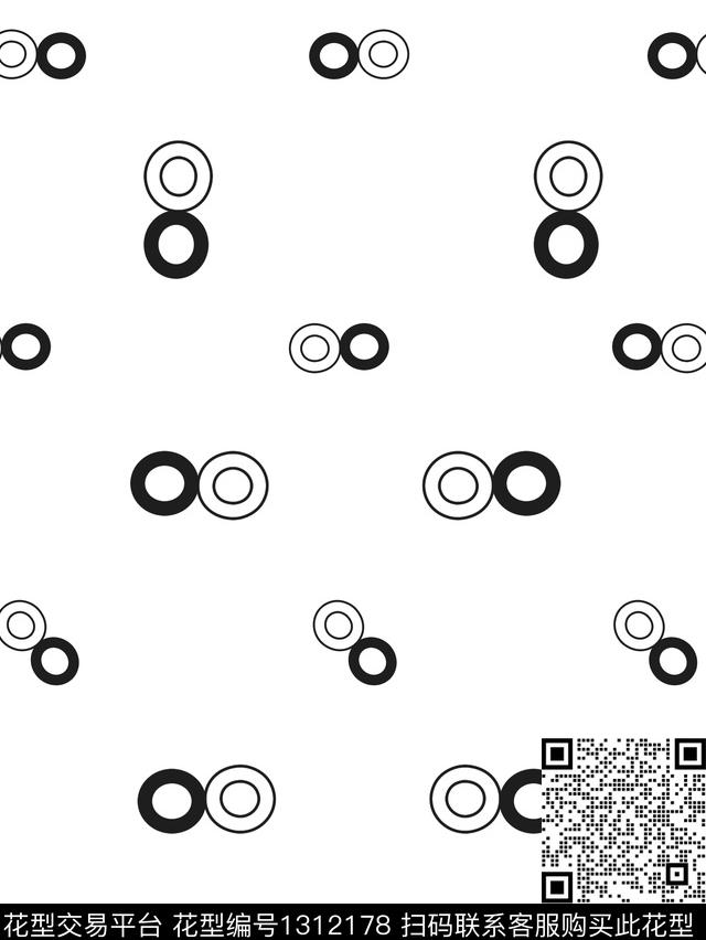 趣味波点圆形传统印花华亿平台下载（图片编号: 1312178） - 瓦栏（Walan）