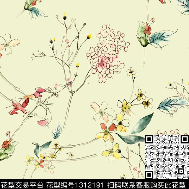 纸印花花鸟花卉数码印花华亿平台下载（图片编号: 1312191） - 瓦栏（Walan）