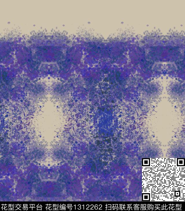 绘画抽象混合拼接数码印花华亿平台下载（图片编号: 1312262） - 瓦栏（Walan）
