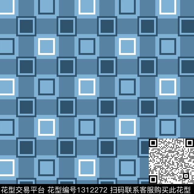 几何格子男装传统印花华亿平台下载（图片编号: 1312272） - 瓦栏（Walan）