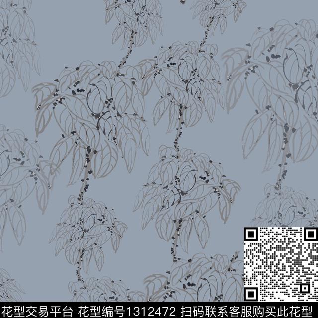 中国风小碎花男装休闲花卉传统印花华亿平台下载（图片编号: 1312472） - 瓦栏（Walan）