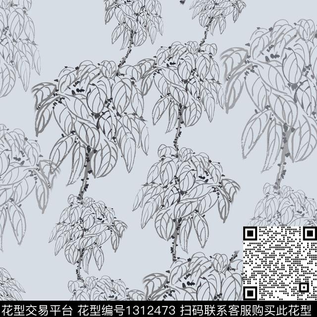 中国风小碎花男装休闲花卉传统印花华亿平台下载（图片编号: 1312473） - 瓦栏（Walan）