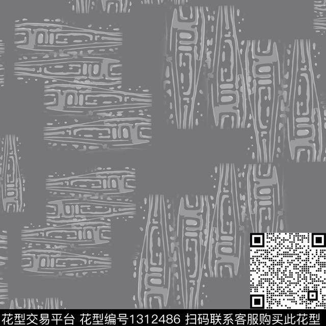 男装大牌风抽象传统印花华亿平台下载（图片编号: 1312486） - 瓦栏（Walan）