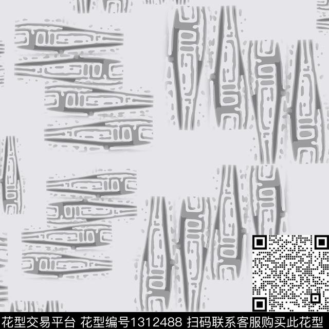 男装大牌风抽象传统印花华亿平台下载（图片编号: 1312488） - 瓦栏（Walan）