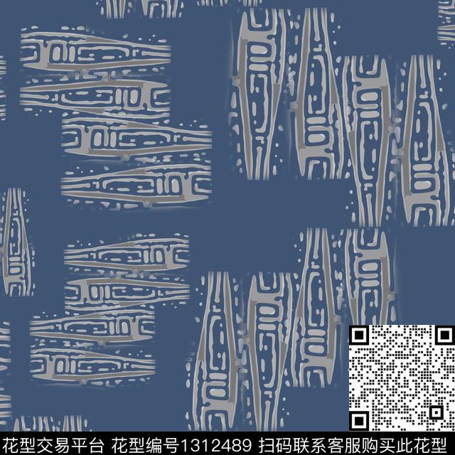 男装大牌风抽象传统印花华亿平台下载（图片编号: 1312489） - 瓦栏（Walan）