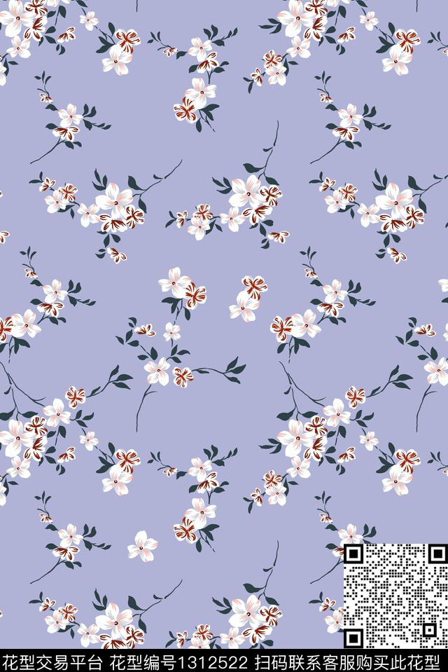 花卉大牌风小清新传统印花华亿平台下载（图片编号: 1312522） - 瓦栏（Walan）
