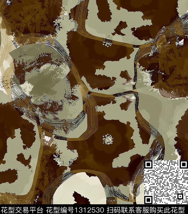 绘画迷彩抽象数码印花华亿平台下载（图片编号: 1312530） - 瓦栏（Walan）