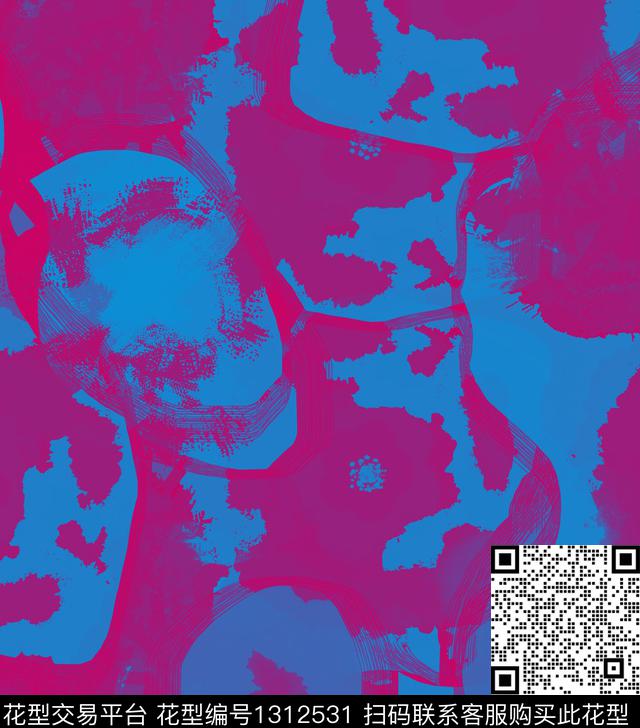 绘画迷彩抽象数码印花华亿平台下载（图片编号: 1312531） - 瓦栏（Walan）