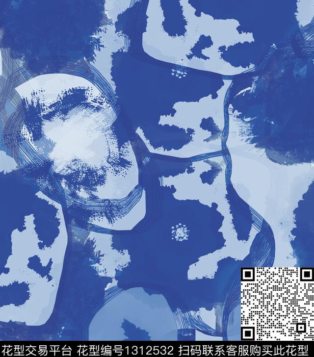 绘画迷彩抽象数码印花华亿平台下载（图片编号: 1312532） - 瓦栏（Walan）