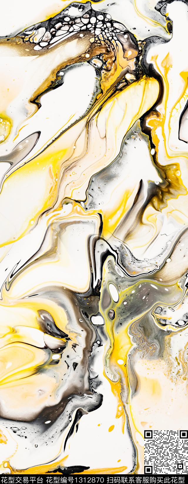 纹理长巾抽象数码印花华亿平台下载（图片编号: 1312870） - 瓦栏（Walan）