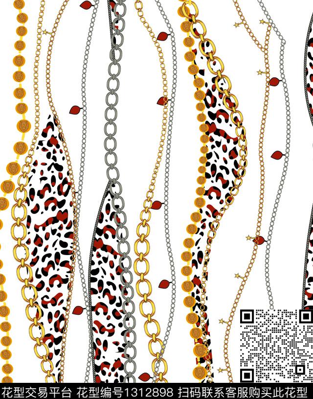 数码华亿平台几何链条数码印花华亿平台下载（图片编号: 1312898） - 瓦栏（Walan）