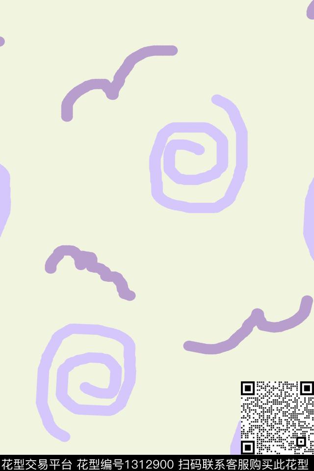 连衣裙颜色漩涡传统印花华亿平台下载（图片编号: 1312900） - 瓦栏（Walan）