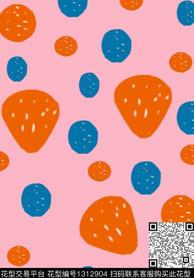 水果涂鸦传统印花华亿平台下载（图片编号: 1312904） - 瓦栏（Walan）