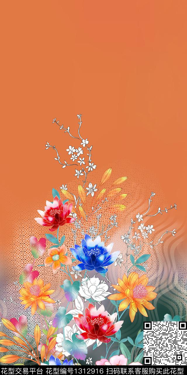 数码华亿平台女装定位花时尚数码印花华亿平台下载（图片编号: 1312916） - 瓦栏（Walan）