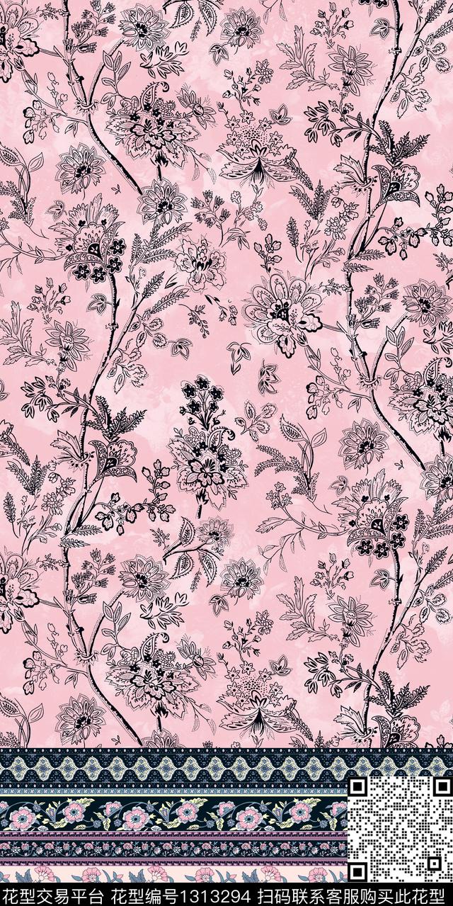 定位花深圳风花纹数码印花华亿平台下载（图片编号: 1313294） - 瓦栏（Walan）