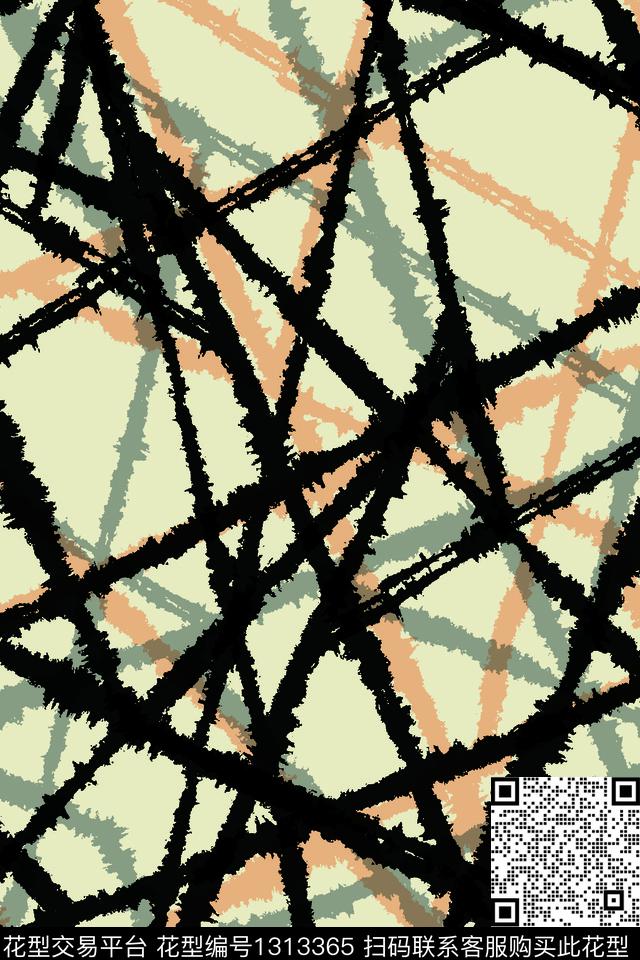 纸印花几何抽象男装传统印花华亿平台下载（图片编号: 1313365） - 瓦栏（Walan）