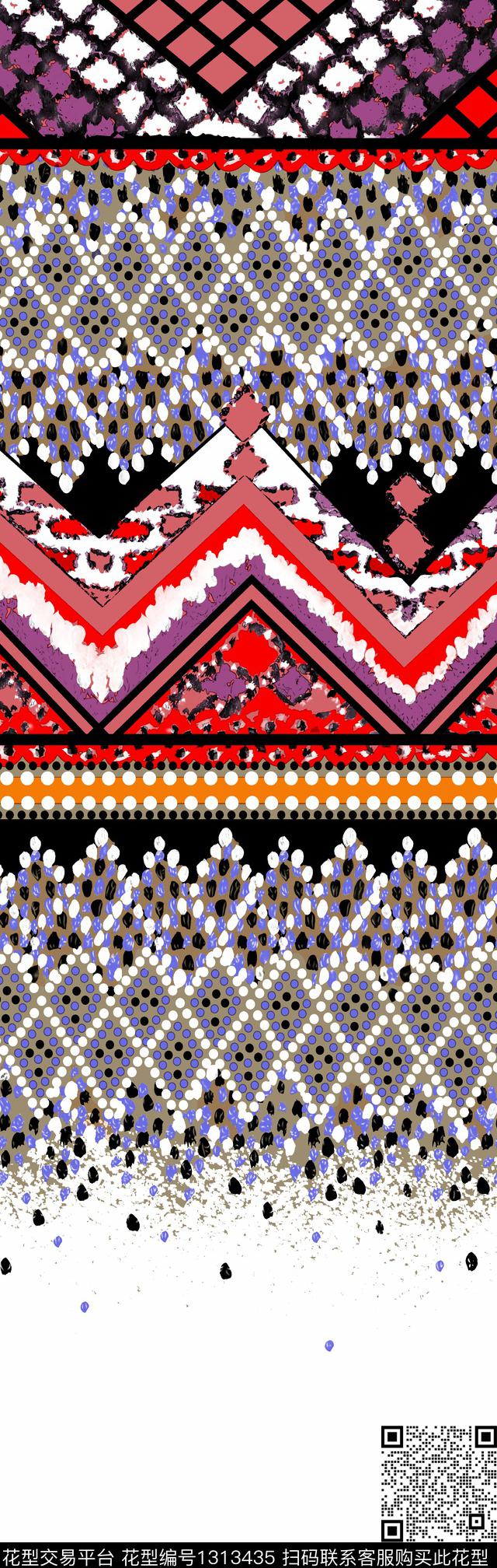 连衣裙菱形女装定位花传统印花华亿平台下载（图片编号: 1313435） - 瓦栏（Walan）