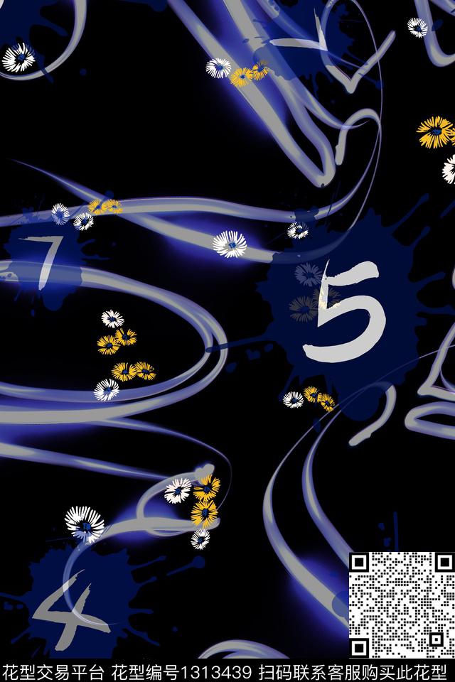 男装抽象卡通数码印花华亿平台下载（图片编号: 1313439） - 瓦栏（Walan）