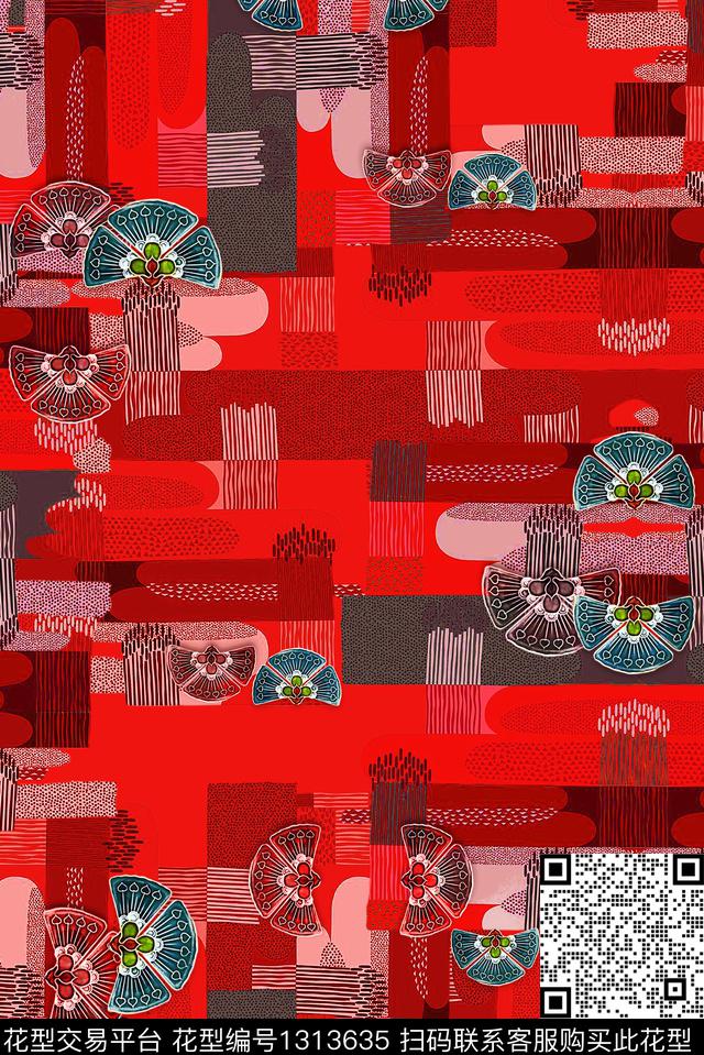 香云纱休闲中老年数码印花华亿平台下载（图片编号: 1313635） - 瓦栏（Walan）