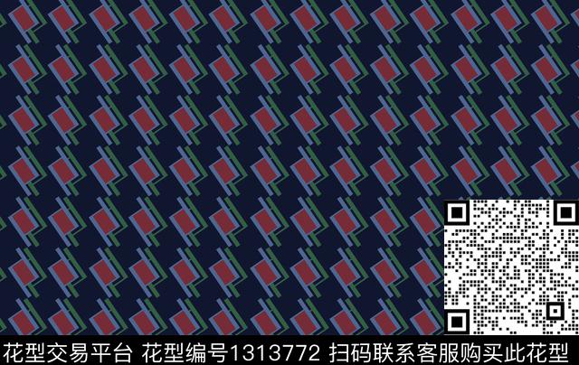 几何格子欧美传统印花华亿平台下载（图片编号: 1313772） - 瓦栏（Walan）