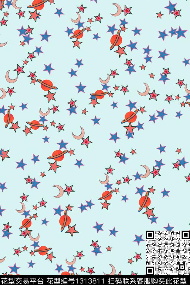 几何简约趣味数码印花华亿平台下载（图片编号: 1313811） - 瓦栏（Walan）