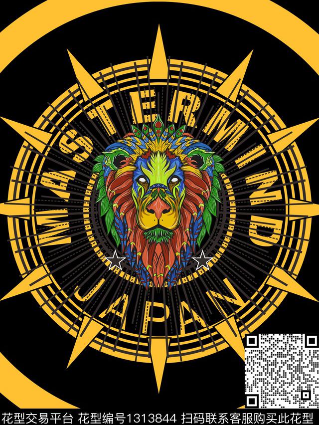 狮子简欧大牌风数码印花华亿平台下载（图片编号: 1313844） - 瓦栏（Walan）